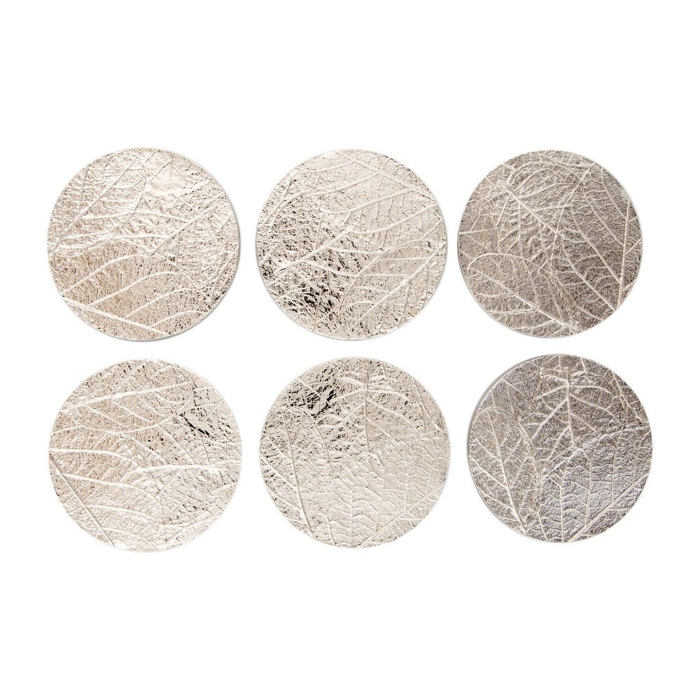 Michael Aram Leaf Round Coasters - Set of 6